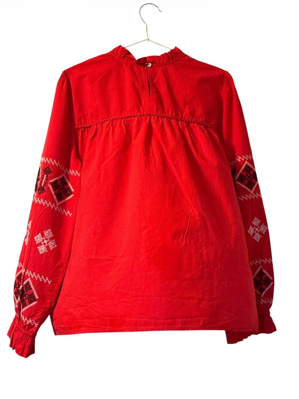 Embroidered Red Blouse - Picture 3 of 7